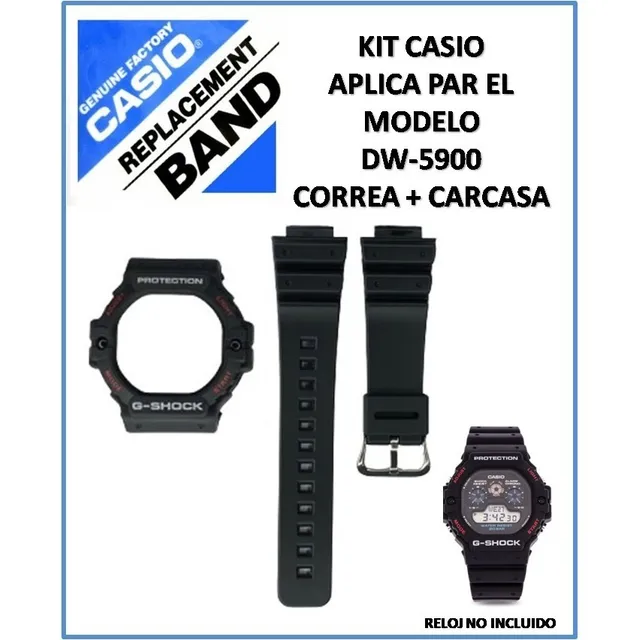 Kit Casio G-shock Correa + Carcasa Dw-5900 Nuevo 