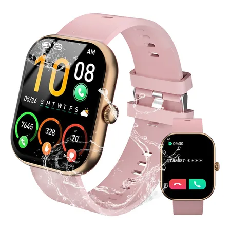 Smartwatch Oneupbuilder G.l-8 Sport 2 Titânio Silic 39mm Caixa Preto Pulseira Rosa-pálido Bisel Dourado Desenho Da Pulseira Milanês