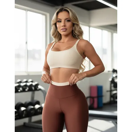 Conjunto Fitness Roupa Academia Legging Zero Transp. Bioc