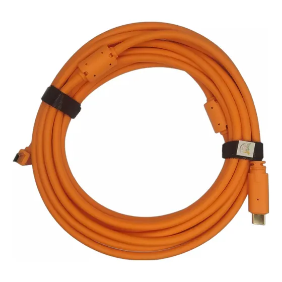 Cabo Tethering 5 Metros Tipo C / Mini Usb + Fixador Cabo