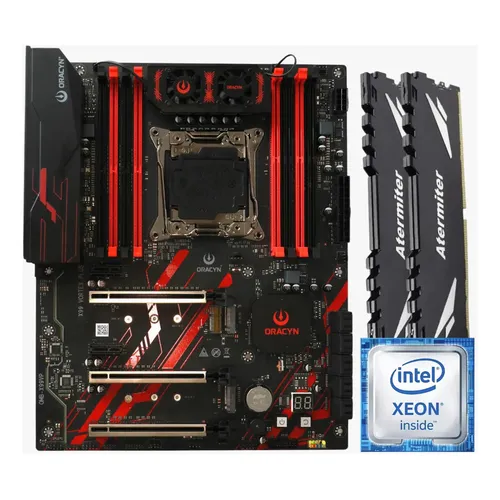Kit Placa Mãe X99 + Xeon E5-2670 V3 + 16gb Ddr4 Ecc - H9s Preto