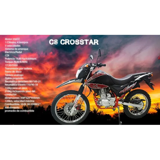 Moticicleta Crosstar 250 Avanzada  2018 En Buen Estado