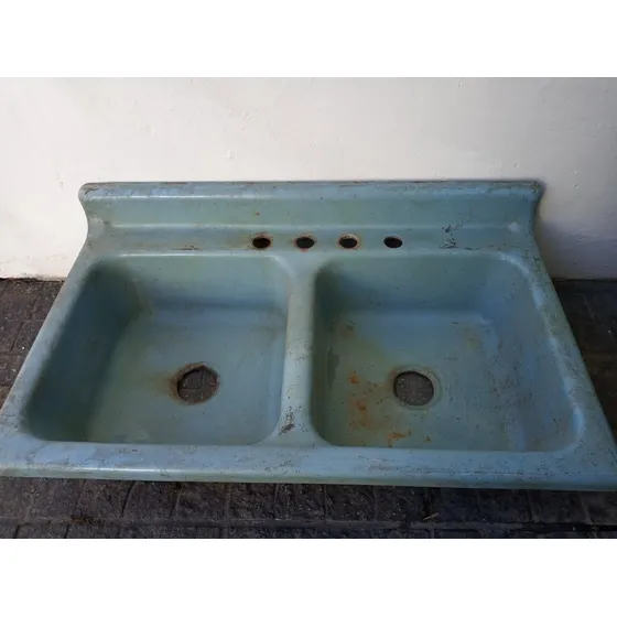 Pileta Doble Hierro Fundido Antigua 1929 Usa