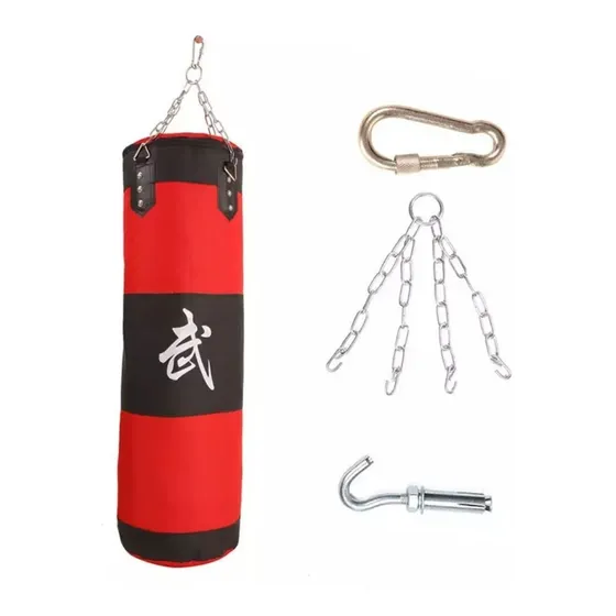 Bolsa De Boxeo 120 Cm + Cadenas + Gancho + Mosqueton