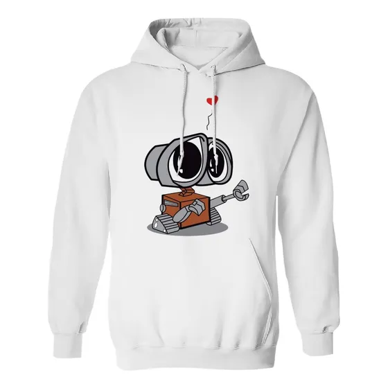 Sudadera Con Gorro Wall-e Enamorado Eva