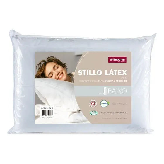 Travesseiro Espuma Hr Orthocrin Stillo Látex Basic 45x65x10