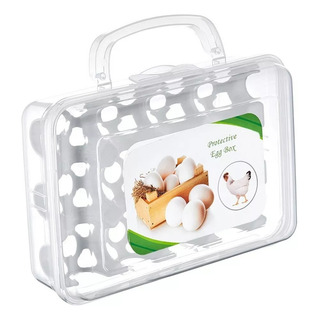 Huevera Caja Con Agarradera Mini Portafolio 12 Huevos Color Transparente Huevera Caja Con Agarradera Mini Portafolio 12 Huevos Color Transparente