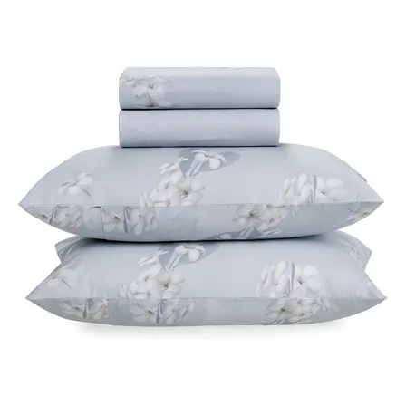 Jogo De Cama Queen Jasmim 100% Algodão 150 Fios 4 Peças Karsten