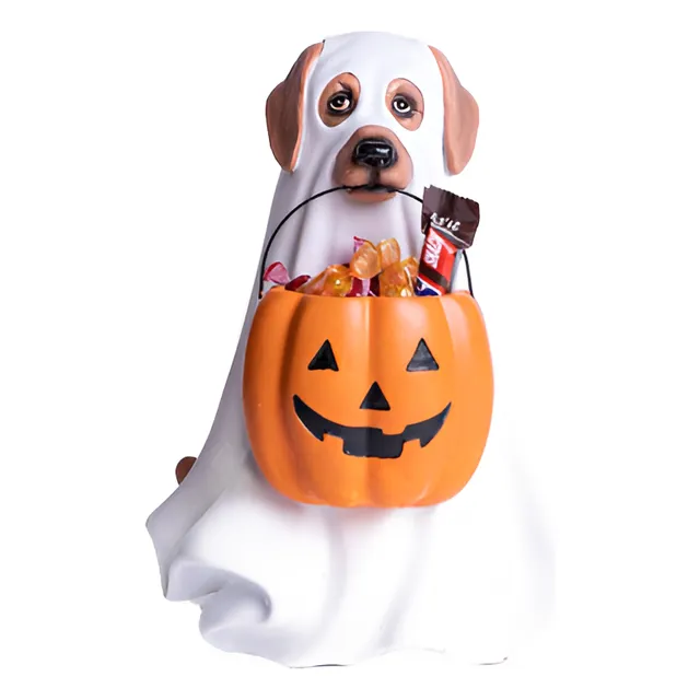 Perro Fantasma Con Balde Para Dulces  / Frank & Mortis