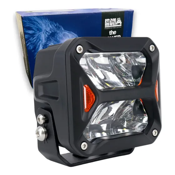 Faro Led Cuadrado Ir100 Dakar 10cm 60w Chips Osram Utv 4x4