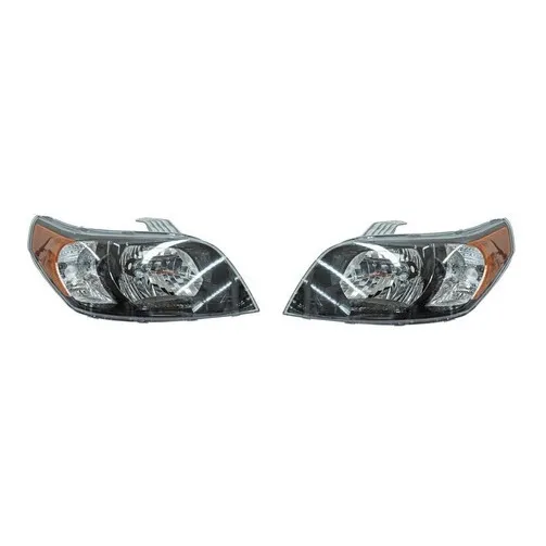 Par Juego Faros Chevrolet Aveo 2012 - 2016 Fondo Negro Tyo