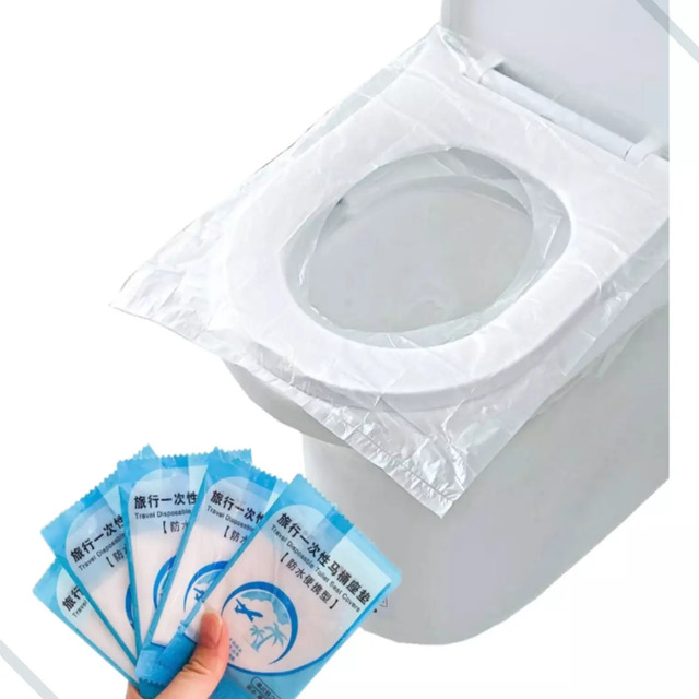 Kit 50 Protetor De Assento Sanitário Wc Descartável Plástico