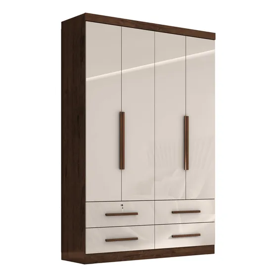 Placard Ropero 4 Puertas 4 Cajones 154cm Largo X 230 Cm Alto