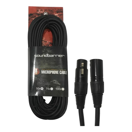 Cable Xlr Sound Barrier Mlb50 15m Negro Macho-hembra Cable Xlr Sound Barrier Mlb50 15m Negro Macho-hembra