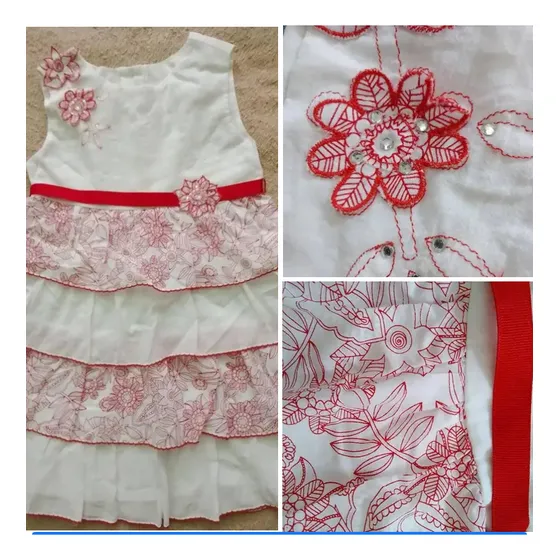 Vestido Para Niña , Importado, Talla 2-4. Como Nuevo 