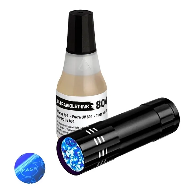 Tinta Ultra Violeta (kit: 1 Tinta Uv Y 1 Lampara Luz Uv)