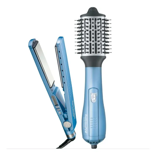 Combo Babylisspro Nano Titanium Plancha + Cepillo Secador
