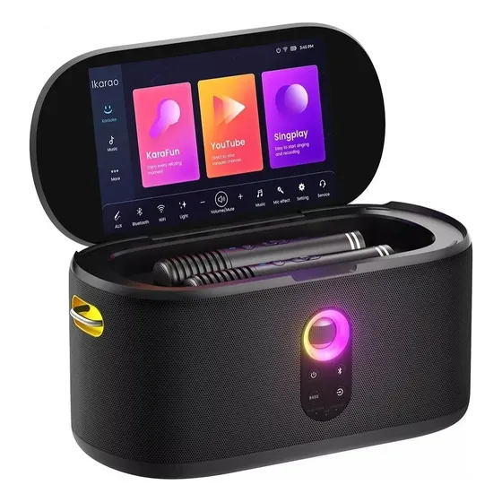 Caixa Karaokê Portatil  Joog Shell S1 180w - Tela 10,1