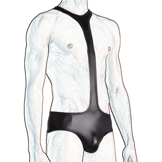 Calzon Boxer Cuero Bodysuit Wrestling Singlet Leotard Hombre