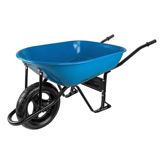 Carretilla Bastidor Tubular 5.5ft3 Imponchable Truper 10252 Color Azul acero