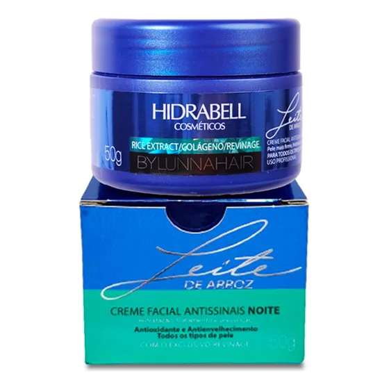 Facial Leite De Arroz Noite 50g Hidrabell