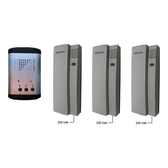Portero Electrico Kit. 3 N C/ 3 Tel. Fuentes Internas Senlis