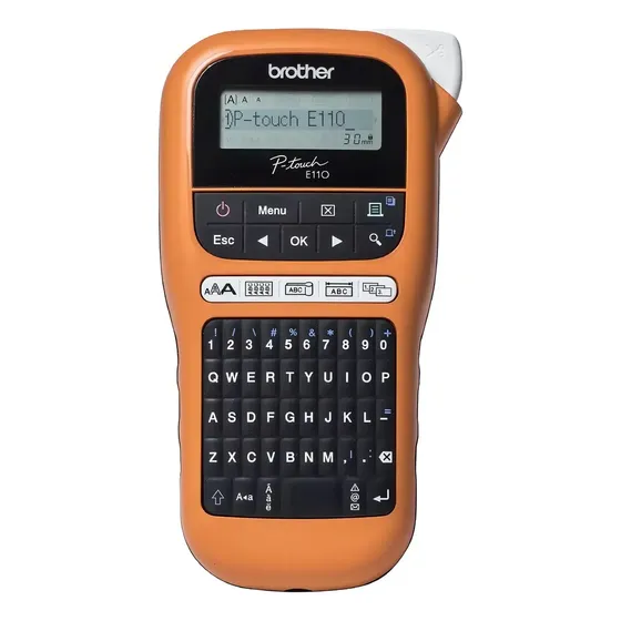 Rotuladora industrial portátil Brother PT-E110VP portátil color naranja | Cuotas sin interés