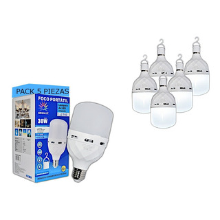 Foco Led 30w Ahorrador Uso Interior Con Gancho E27 5 Piezas Foco Led 30w Ahorrador Uso Interior Con Gancho E27 5 Piezas