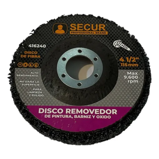 Disco De Fibra Removedor De 4 1/2  De Alto Rendimiento Secur