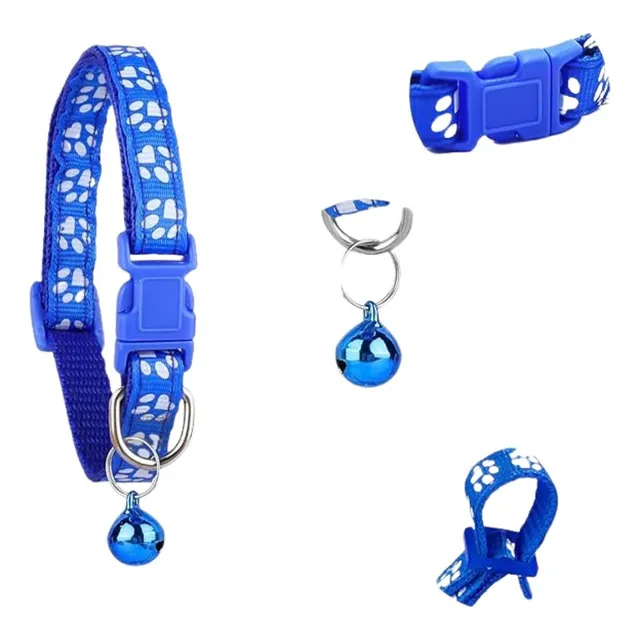 Collar Para Cachorros Ajustable Con Paseador Y Cascabel