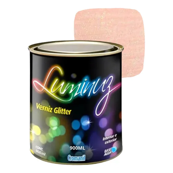 Verniz Com Glitter Furtacor Acrílico Baseágua Cromanil 900ml