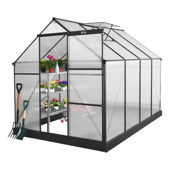Invernadero Grow 4.8m2 Aluminio Polycarbonato Hogar Berdeal