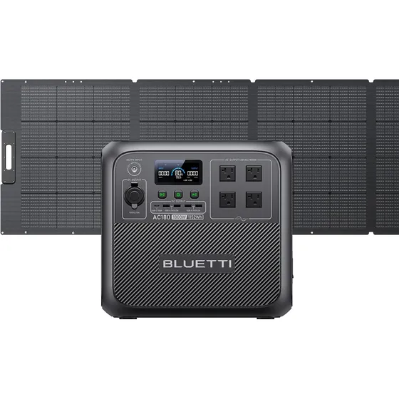 Kit Generador Eléctrico Bluetti Ac180 + Panel Solar Pv350
