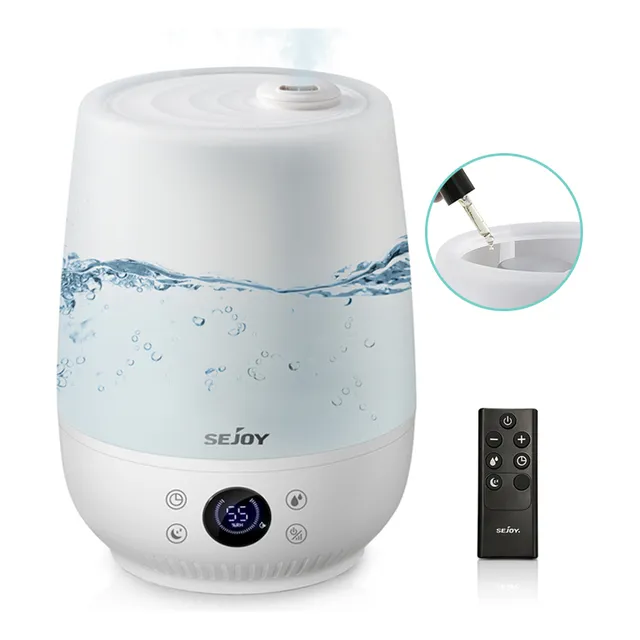 Sejoy JSQ-C50Q1 120V 4.5L Humidificador De Difusor De Aroma Niebla Fría Aire Control Remoto Blanco