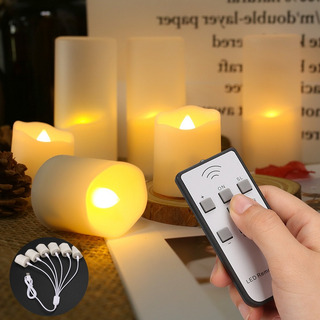 6 Velas Led De Té Con Control Remoto Recargables 6 Velas Led De Té Con Control Remoto Recargables