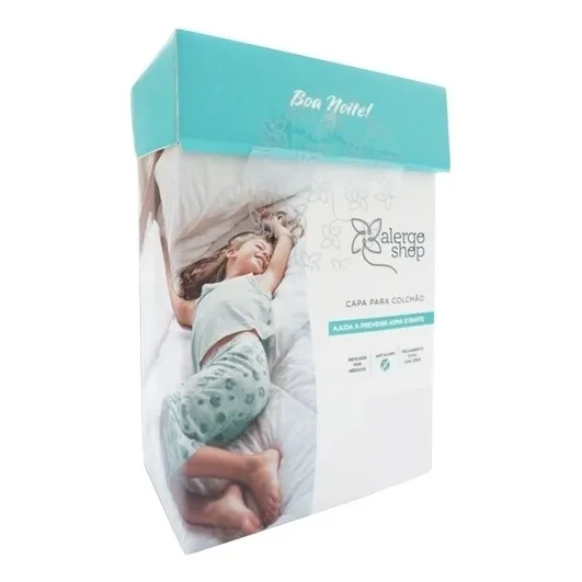 Alergoshop capa de colchão solteiro antiácaro e antialérgico