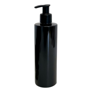Botella Circular Negro Con Bomba De Loción Negro 250ml- 10pz Botella Circular Negro Con Bomba De Loción Negro 250ml- 10pz