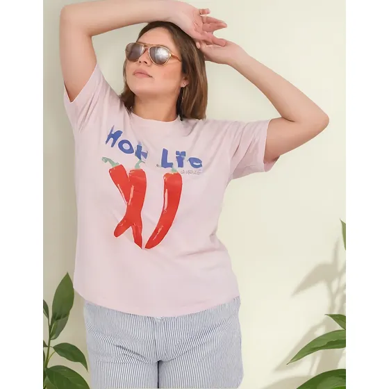 Remera Estampada Algodón Premium Dama T- Especial Hot Life