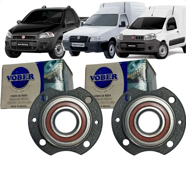 Par Cubo Roda Traseira Strada1998/2015 Fiorino1981/2022 S/ab