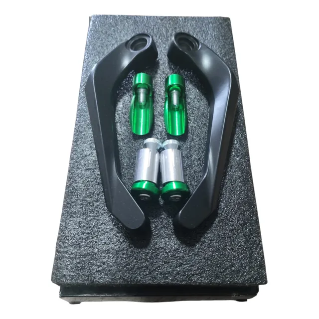 Cubre Leva Protector De Manillas Para Motos Negro Con Verde
