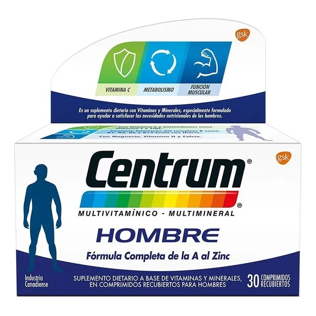 Centrum Hombre Multivitamínico X 30comp Envío Gratis A Caba