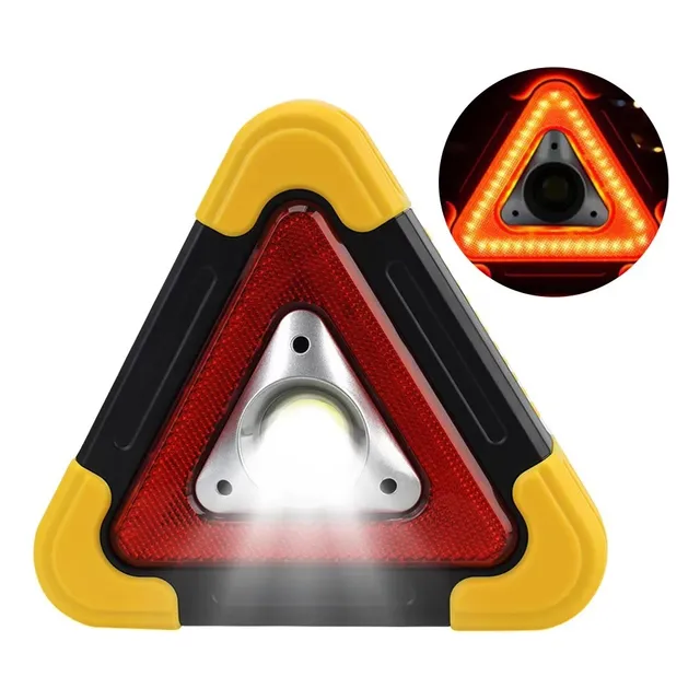 Triangular Solar Para Coche Recargable Amarillo