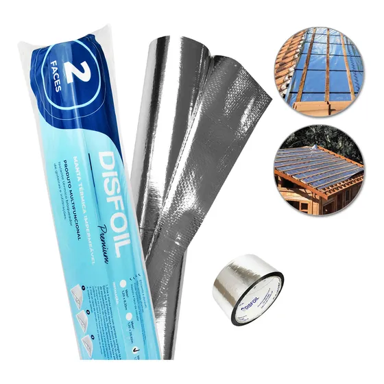 Manta Para Telhado Térmica Dupla Face 100m² + Fita P/ Emenda