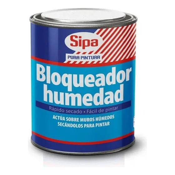 Bloqueador De Humedad Sipa 1/4 Galón Acabado Satinado Color Blanco Invierno