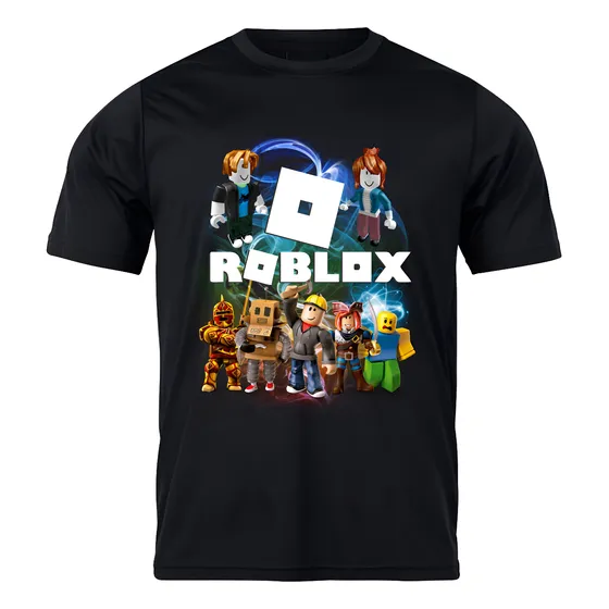 Camiseta Do Roblox Camisa Preta Jogo Roblox Bacon Blusa