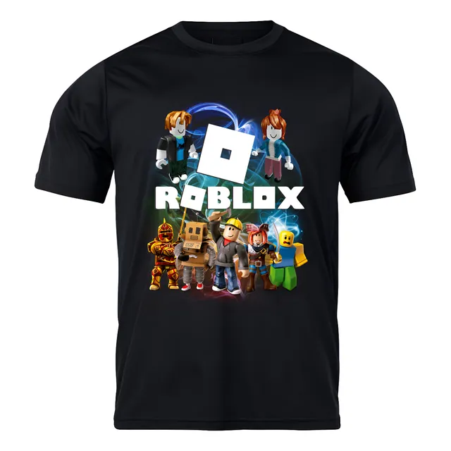 Camiseta Do Roblox Camisa Preta Jogo Roblox Bacon Blusa