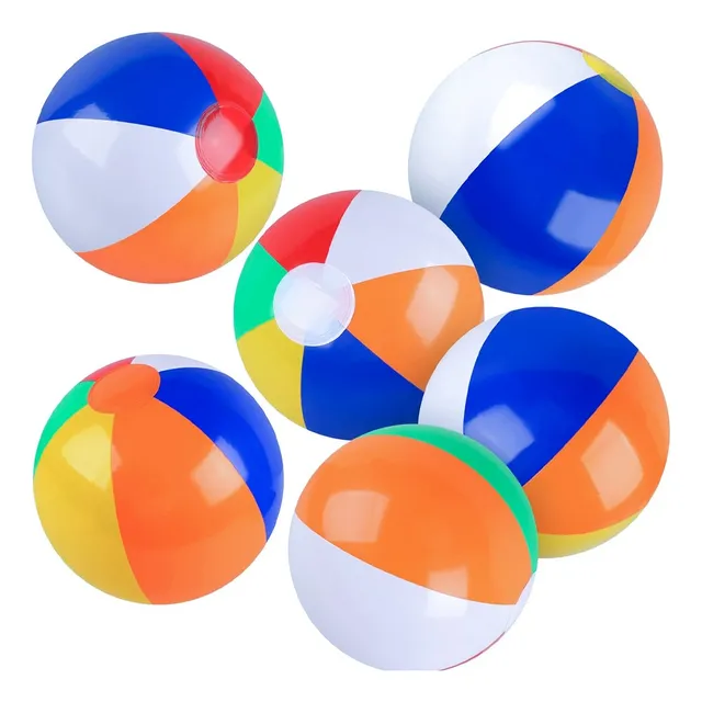 6 Pzs Pelota Inflable De Playa Para Alberca De Colores 50cm