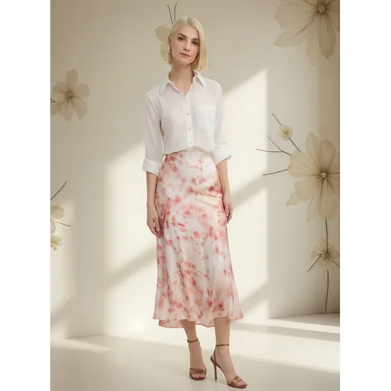 Falda Para Mujer Medio Marca Patprimo Color Rosa #30140402