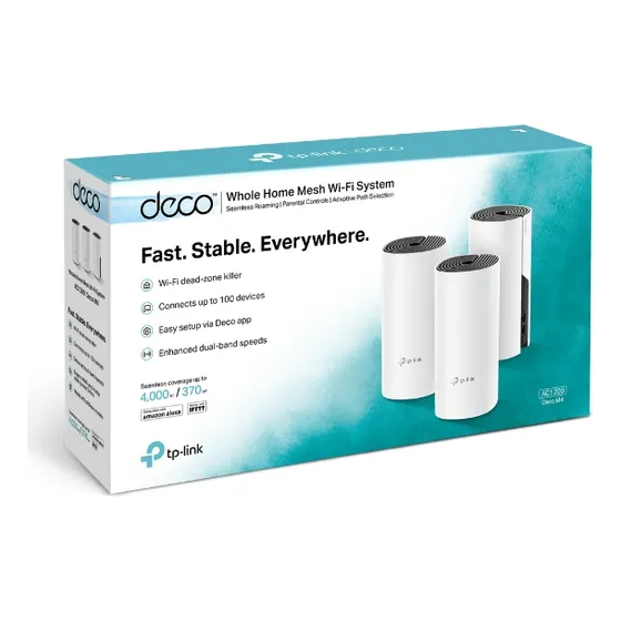 Router Deco Tp Link Home Mesh E4 3 Pac Ac1200 Rango 420 M2
