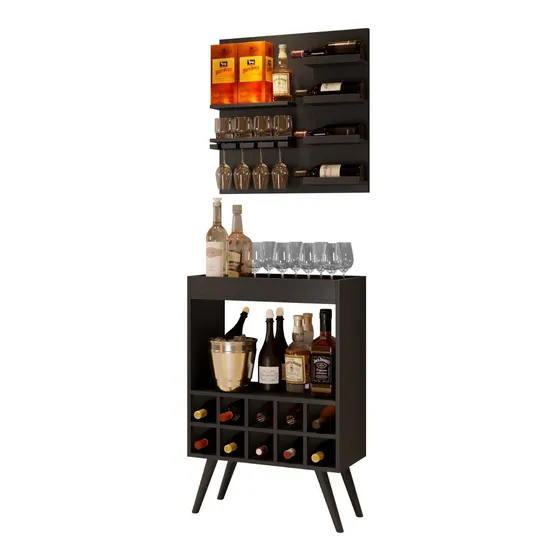 Aparador Bar Com Adega Parede Barzinho Decoração 100% Mdf